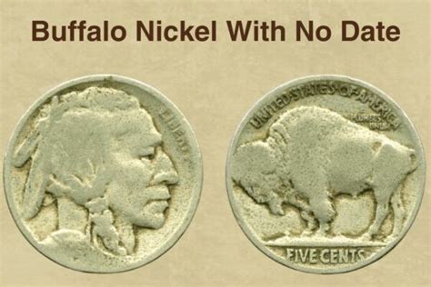 indian buffalo nickel with no date|value of dateless buffalo nickels.